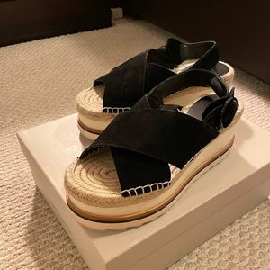 Marc Fisher Glenna Black Suede sandals